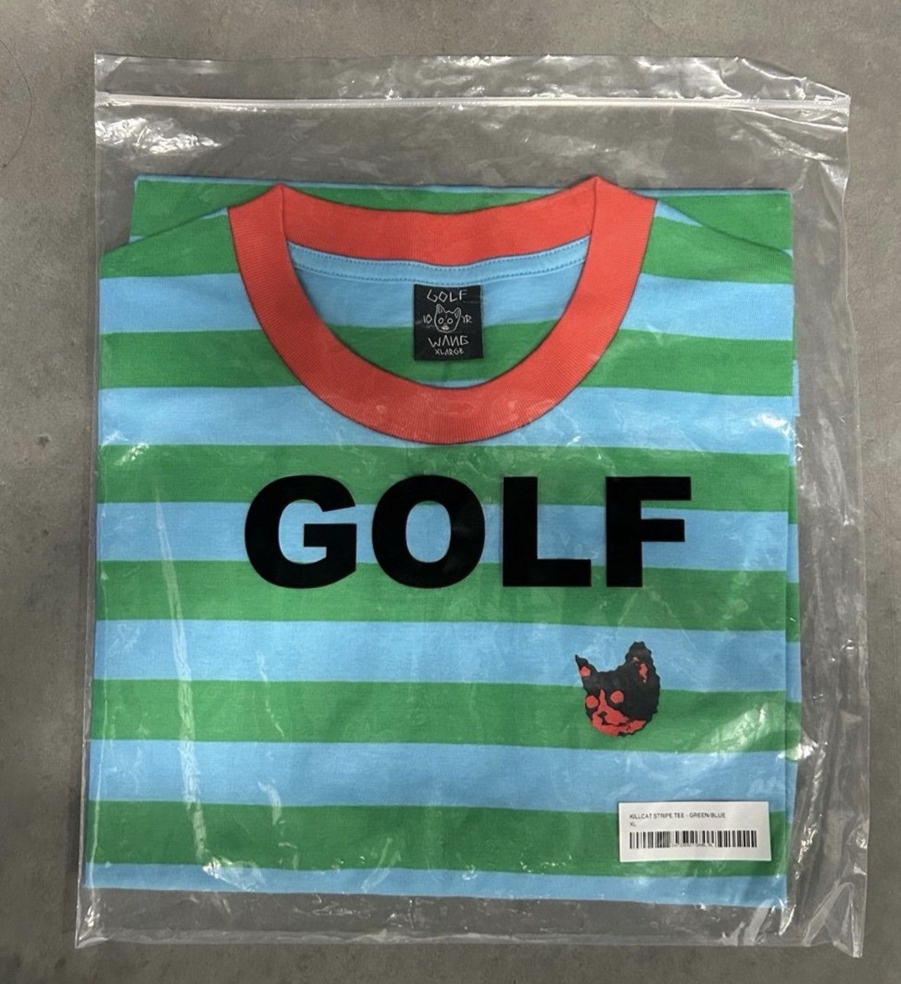 Golf Wang KILLCAT STRIP TEE (SIZE XL) (MULTI-COLOR) - GOLF WANG Size US XL / EU 56 / 4 - 1 Preview