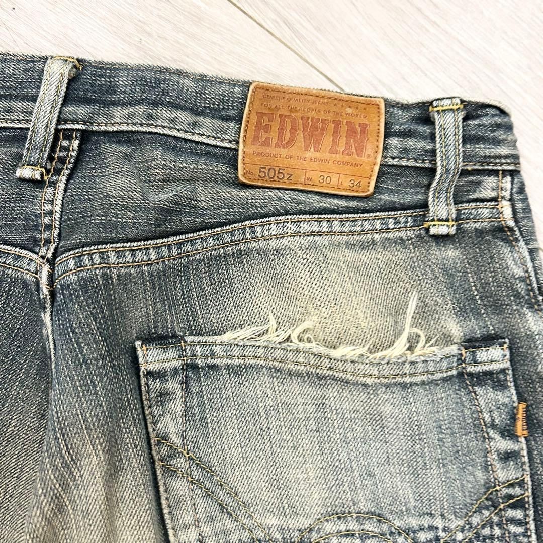 Edwin Japanese Edwin Faded Blue Wash Distressed Denim baggy Size US 30 / EU 46 - 10 Thumbnail