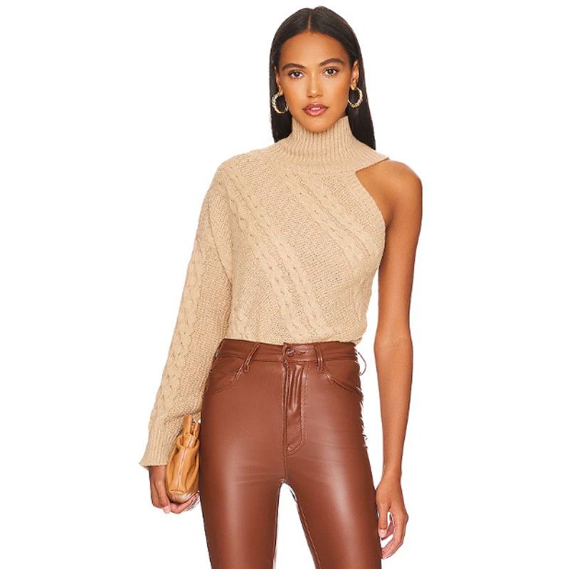 REVOLVE Revolve Line & Dot Bijou Top Cable Knit Sweater Size S Size S / US 4 / IT 40 - 1 Thumbnail