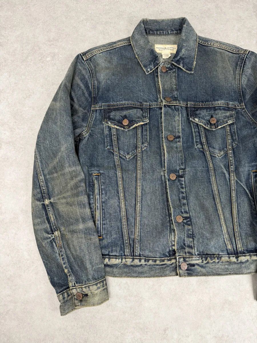 Polo Ralph Lauren 2010s Ralph Lauren Denim & Supply Blue Eagle Faded Denim Jacket Size US M / EU 48-50 / 2 - 9 Thumbnail