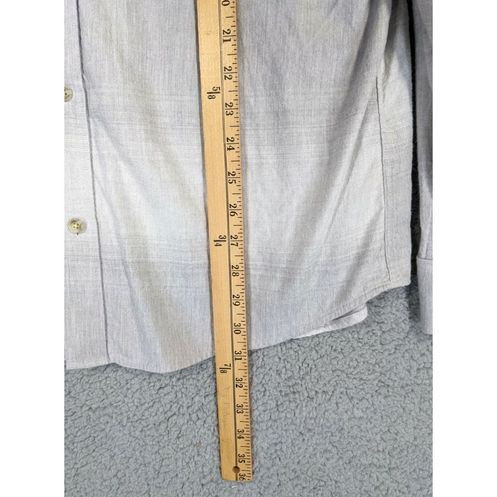 TravisMathew Travis Mathers Shirt L light gray stripe button Up pockets Casual Men's Size Size US L / EU 52-54 / 3 - 5 Thumbnail