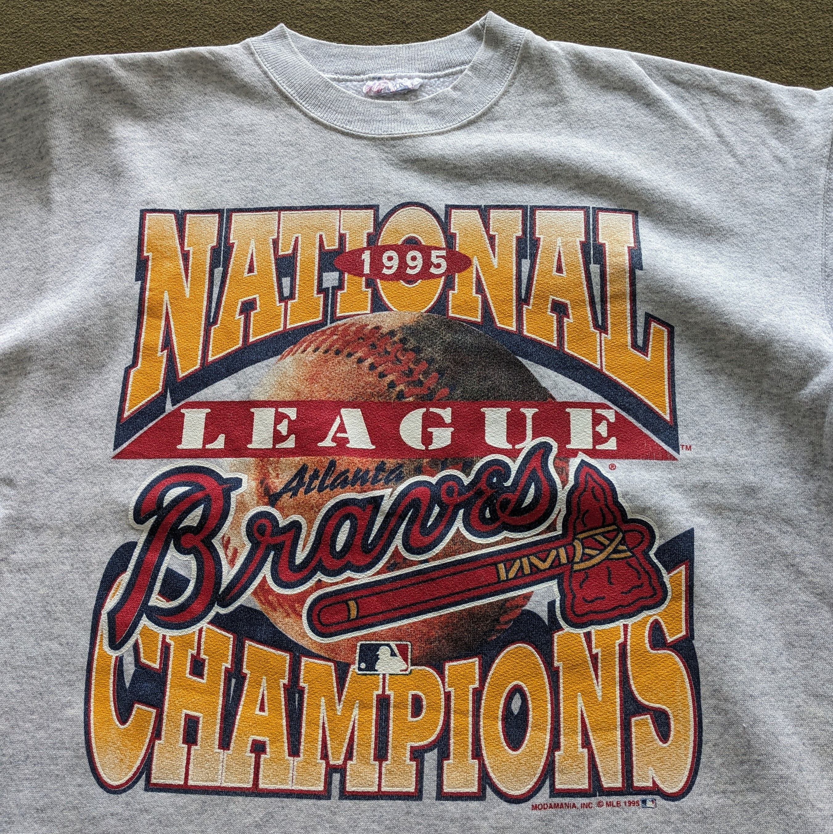 Champion Vintage Atlanta Braves National League Champions Sweatshirt Size US L / EU 52-54 / 3 - 2 Thumbnail