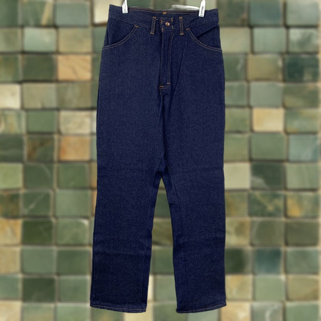 Denime Men's Jeans Dark Wash Raw Denim Straight Leg Regular Fit 28 x 33 Blue Size US 28 / EU 44 - 1 Thumbnail