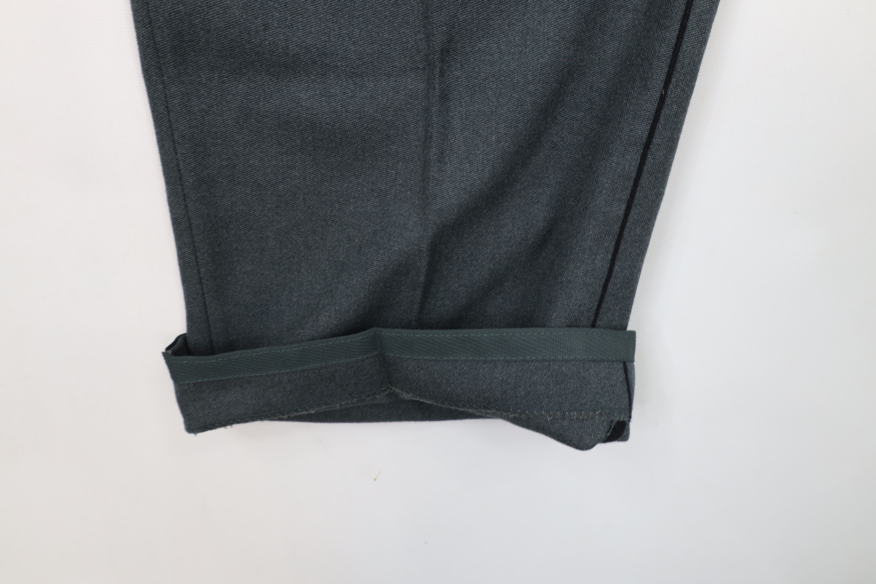 Vintage Vintage 80s Military Wool Button Fly Wide Leg Pants Green Size US 34 / EU 50 - 6 Thumbnail