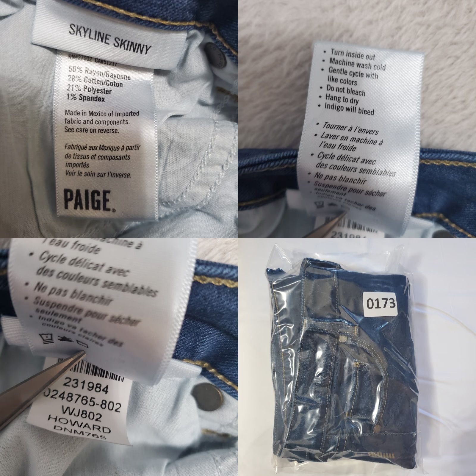Paige Paige Jeans Women’s Size 29 Mid Rise Skinny Stretch Denim Blue Skyline Regular 5-Pocket Womens Jeans Size 29" - 9 Thumbnail