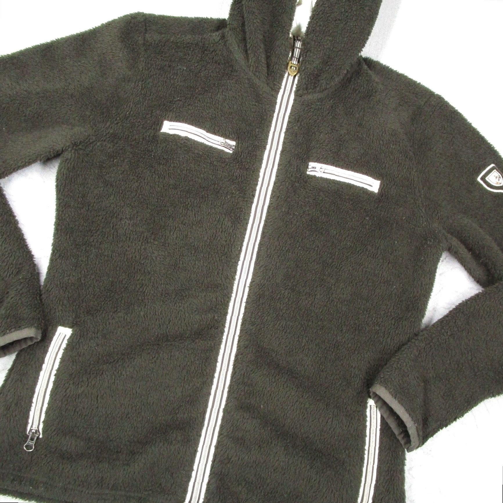 Vintage Kuhl Womens Fleece Full Zip Hoodie Jacket Gray High Pile Sherpa Large L 16F Size L / US 10 / IT 46 - 2 Thumbnail
