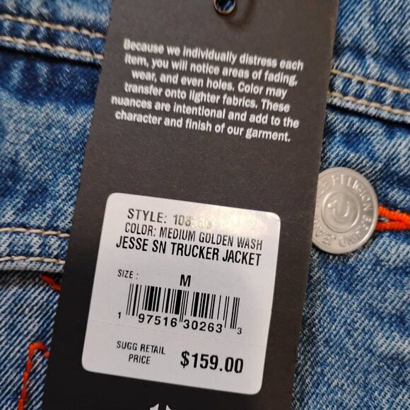 True Religion NWT True Religion Jesse SN Trucker Jean Jacket Denim Size US M / EU 48-50 / 2 - 4 Thumbnail