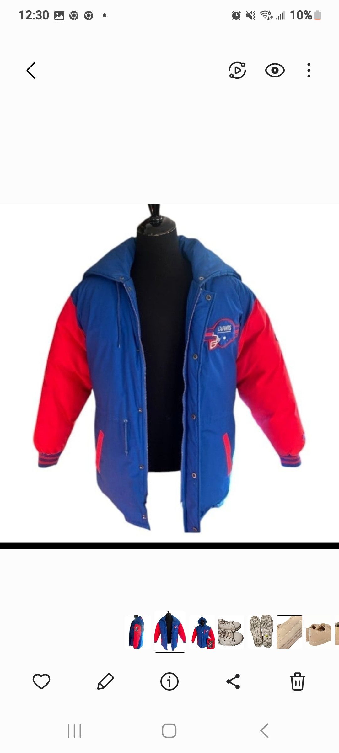 Giant × NFL × Triple F.A.T. Goose L Vintage NFL New York Giants Triple Fat Goose Jacket Mens Size US L / EU 52-54 / 3 - 5 Thumbnail