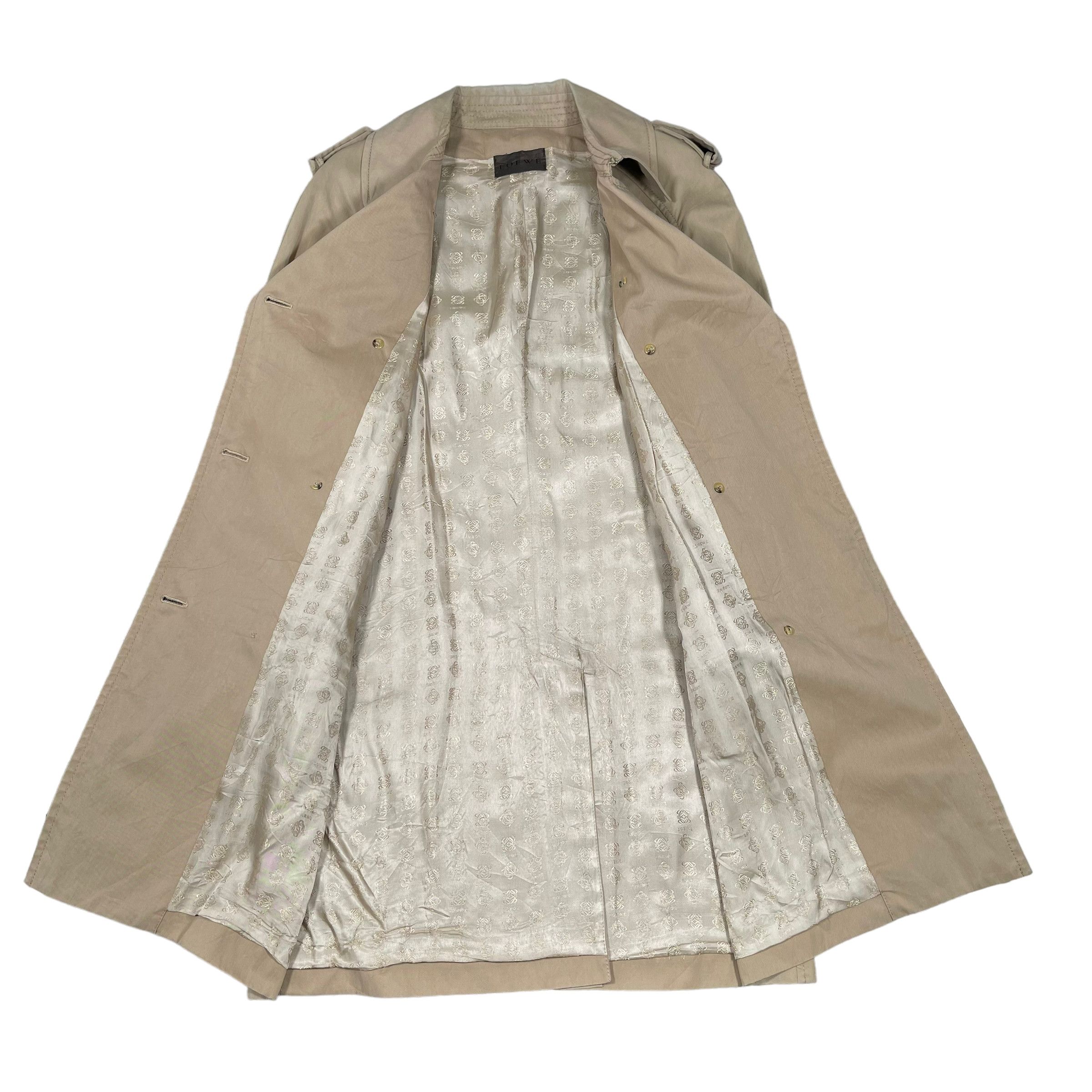 Loewe Trench Double Breasted Trench Coat Vintage 1980s