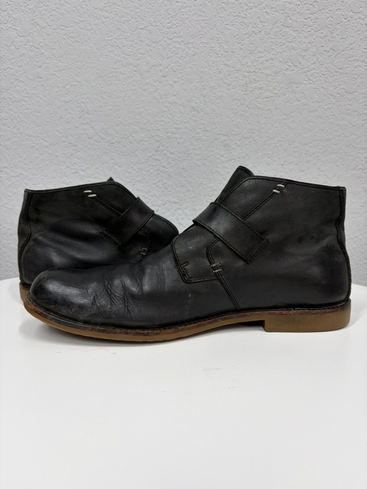 Hedi Slimane VTG Brown Leather Buckle Boots Carol Christian Poell Style Size US 12 / EU 45 - 9 Thumbnail