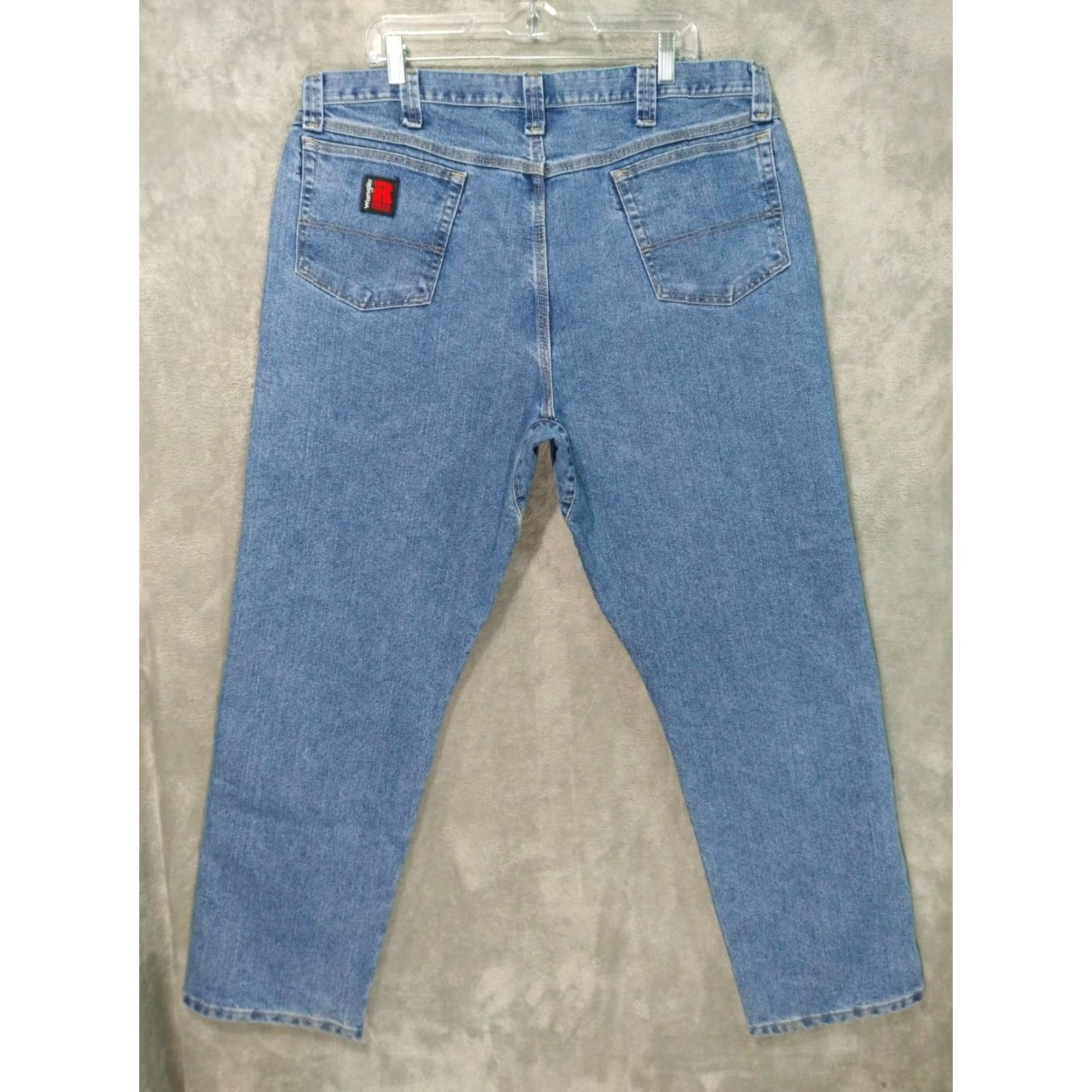 Wrangler Wrangler Jeans Mens Relaxed Fit 40x32 Blue Denim High Rise Riggs Workwear Cowboy 5-Pocket Logo Mens Size US 40 / EU 56 - 2 Thumbnail