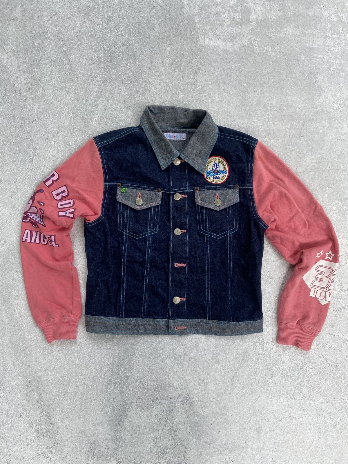 Angel Blue 1990s Angel Blue - Denim Patchwork Jacket Size US S / EU 44-46 / 1 - 1 Thumbnail