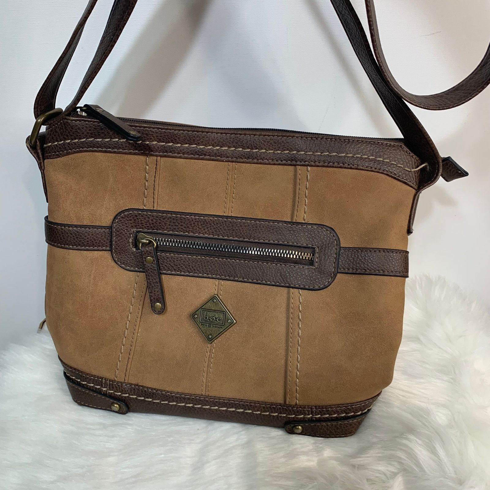 Other Brown Faux Leather Crossbody Purse Size ONE SIZE - 2 Thumbnail