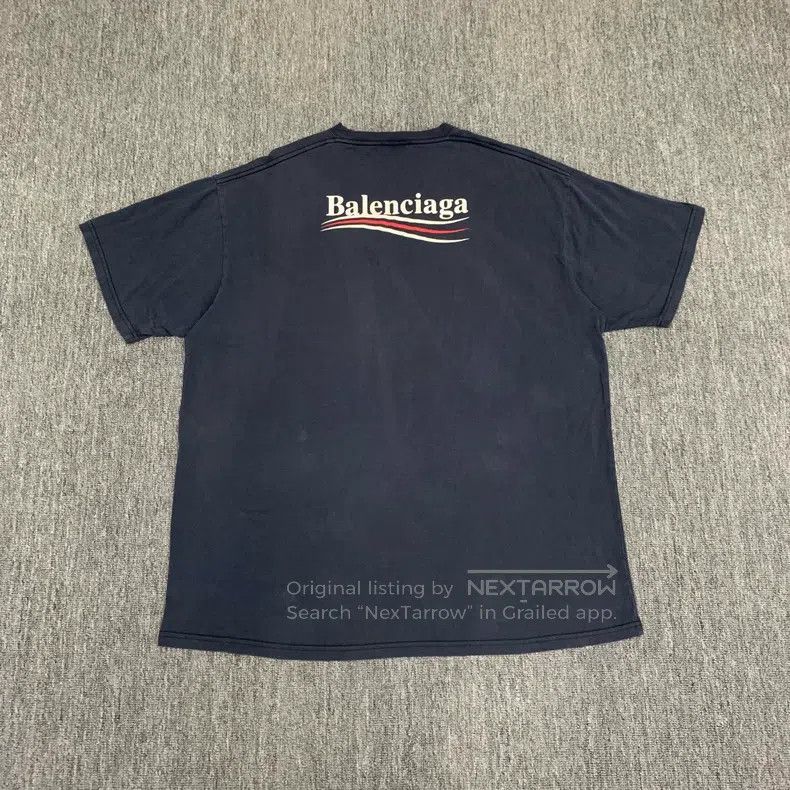 Balenciaga Balenciaga Navy Blue Coke Short Sleeve Size US XL / EU 56 / 4 - 2 Thumbnail