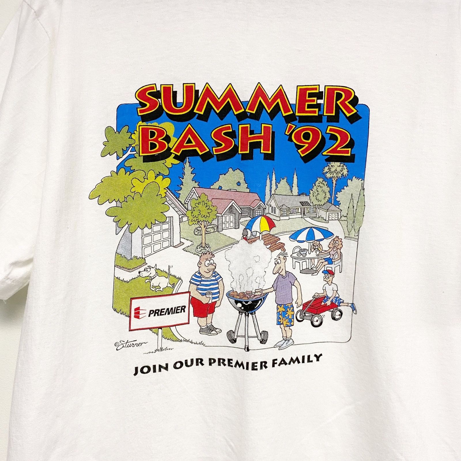 Vintage Vintage Hanes Summer Bash '92 Single Stitch Graphic T Shirt Size US L / EU 52-54 / 3 - 8 Thumbnail