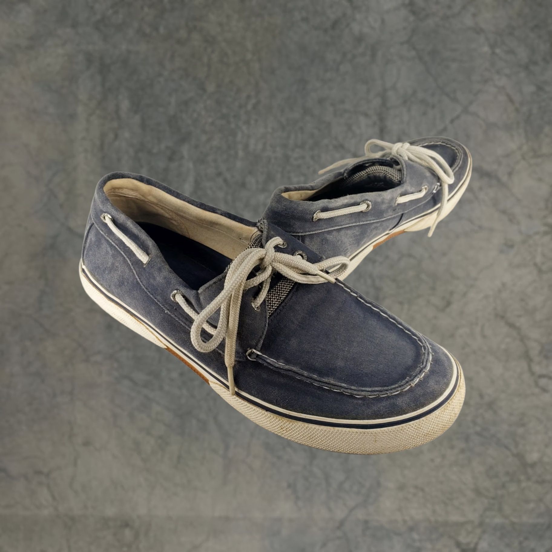 Sperry Sperry Top Sider Halyard Two Eye Blue Denim Boat Shoes Mens 10.5 M Casual Leatherless? (note) Size US L / EU 52-54 / 3 - 1 Thumbnail