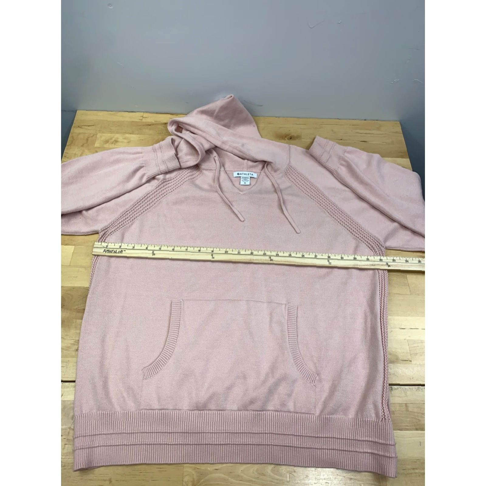Athleta Athleta Hoodie Womens XL Light Pink Pullover Drawstring 10527 Size XL / US 12-14 / IT 48-50 - 6 Thumbnail