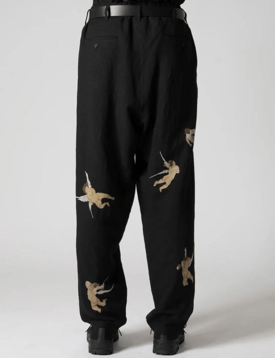 Yohji Yamamoto Yohji Yamamoto Pour Homme - ANGEL PRINT PANTS Size US 32 / EU 48 - 3 Thumbnail
