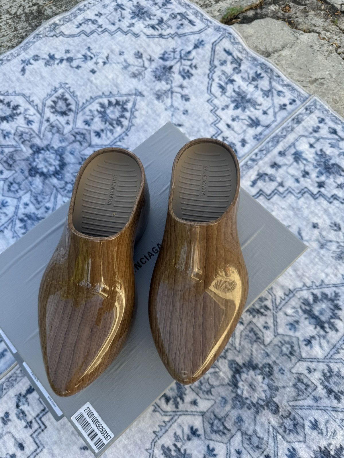 Balenciaga Balenciaga Techno Clog Size 41 Shiny Wood Print | Grailed