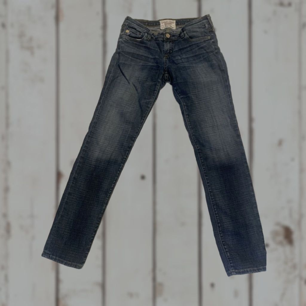 Vintage BIG STAR Women's Tapered Blue Jeans 28R Bridgette Straight Medium Wash Size 28" / US 6 / IT 42 - 1 Thumbnail