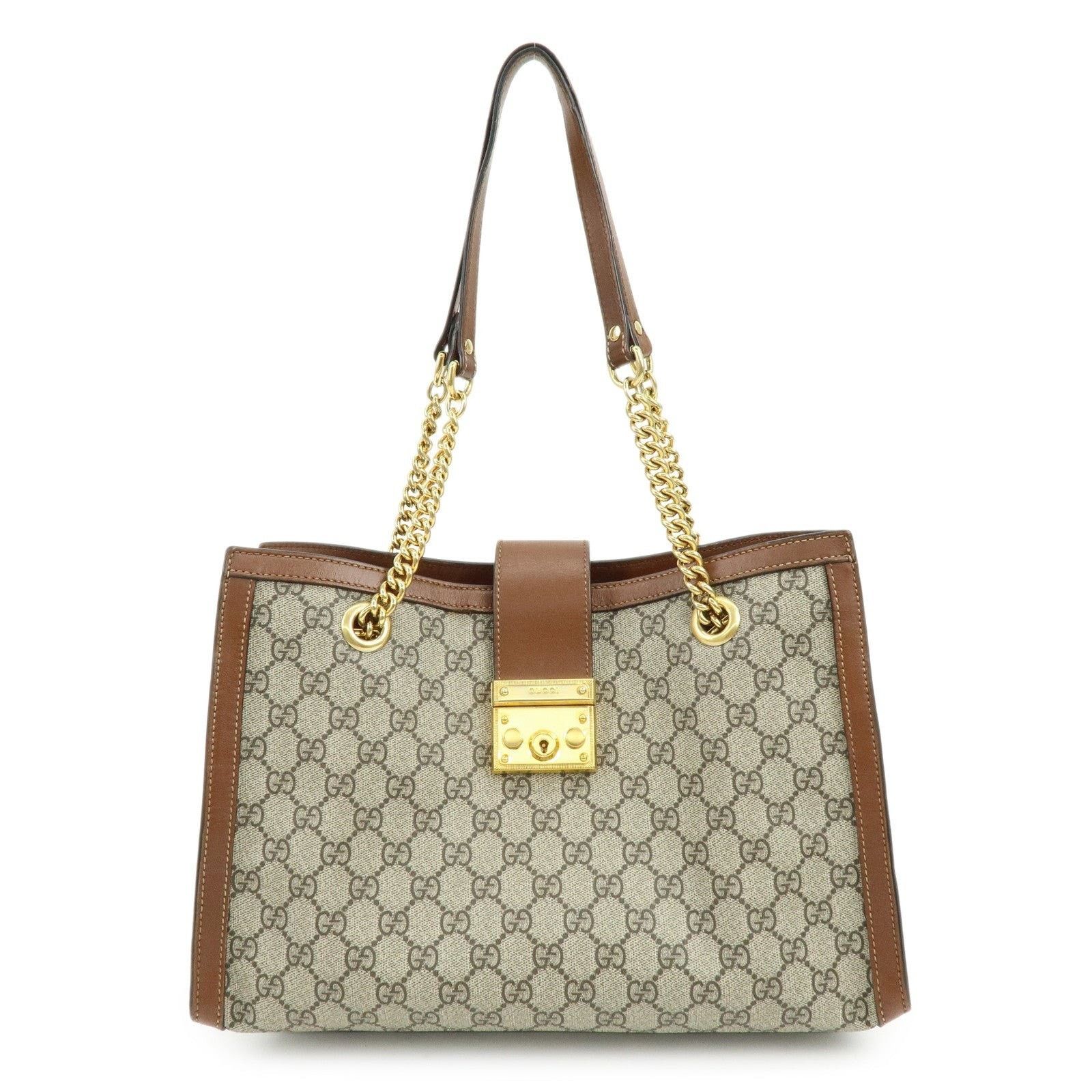 Gucci Gucci Padlock GG Supreme Shoulder Bag Beige Size ONE SIZE - 1 Thumbnail