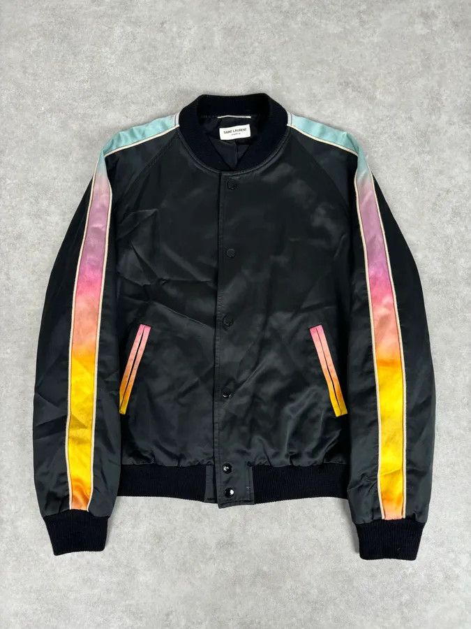 Saint Laurent Paris AW2017 Saint Laurent Black Multicolor Panther Teddy Jacket Size US M / EU 48-50 / 2 - 1 Thumbnail