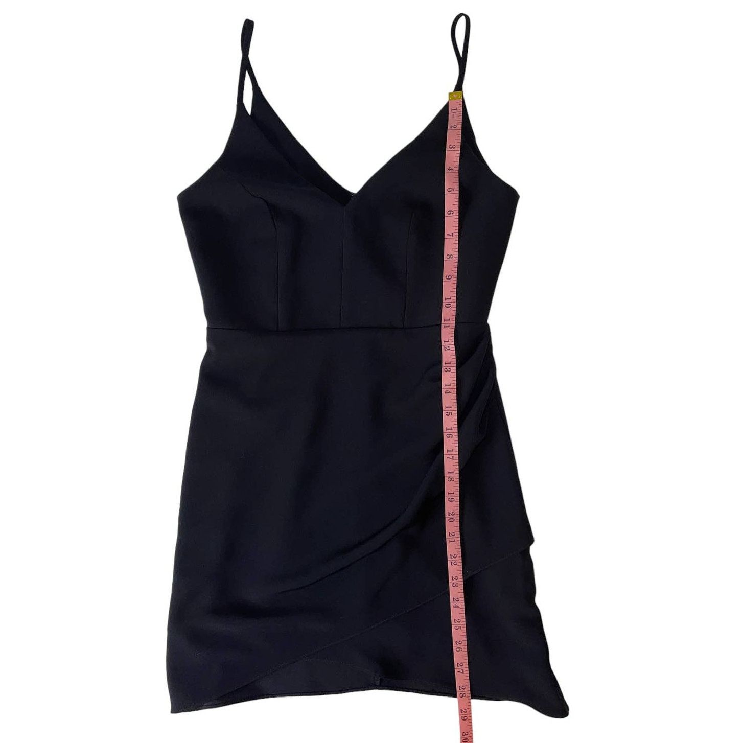 Amanda Uprichard Amanda Uprichard Giovanni Faux Wrap Black Mini Dress Small Size S / US 4 / IT 40 - 13 Thumbnail