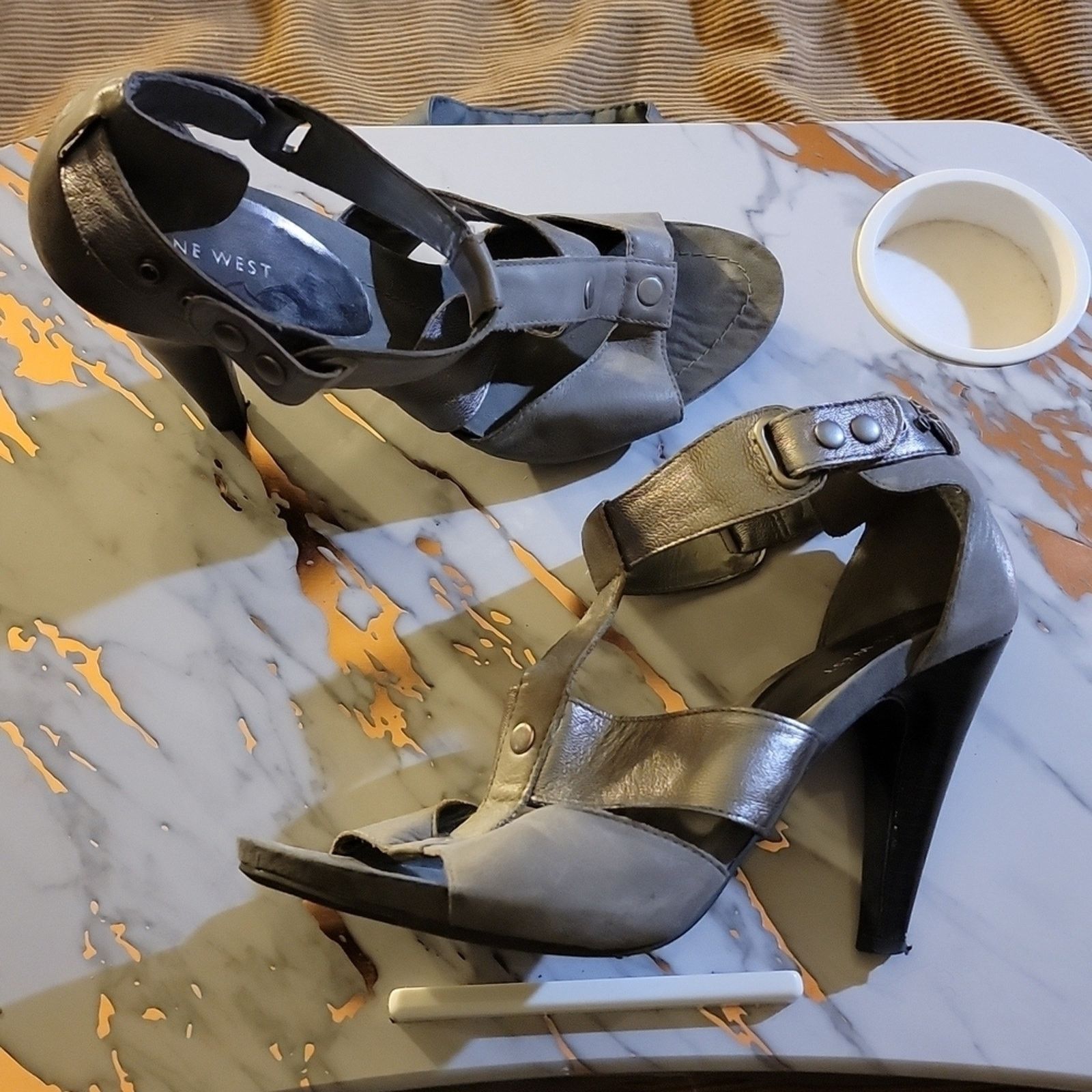 Nine West Nine West Grey Shoes Size US 11 / IT 41 - 2 Thumbnail