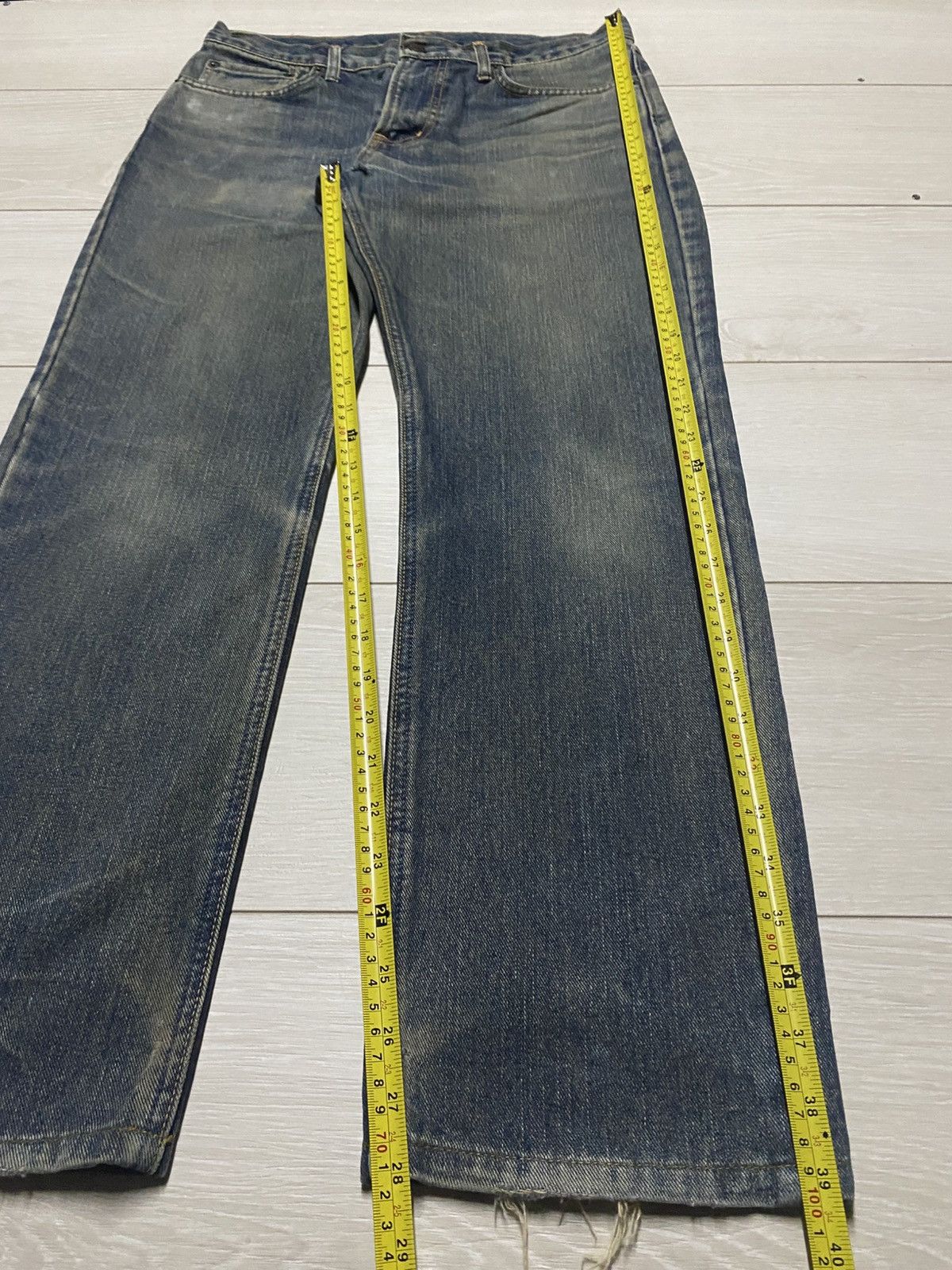 Japanese Brand Vintage Edwin 403 Revers Faded Loose Jeans Size US 32 / EU 48 - 13 Thumbnail