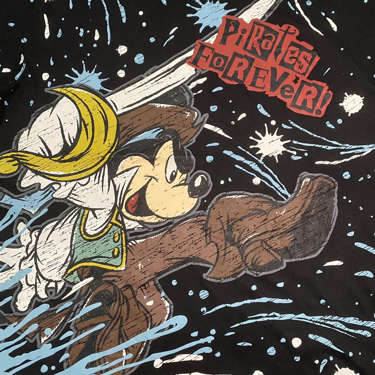 Disney CRAZY MICKEY MOUSE PIRATES SUMMER OVERPRINT CARTOON T SHIRT Size US L / EU 52-54 / 3 - 7 Thumbnail