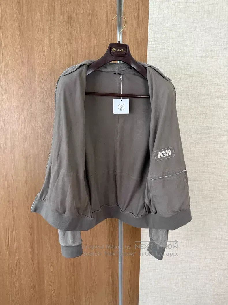 Hermes Hermes Men's Leather Jacket Size US M / EU 48-50 / 2 - 2 Thumbnail