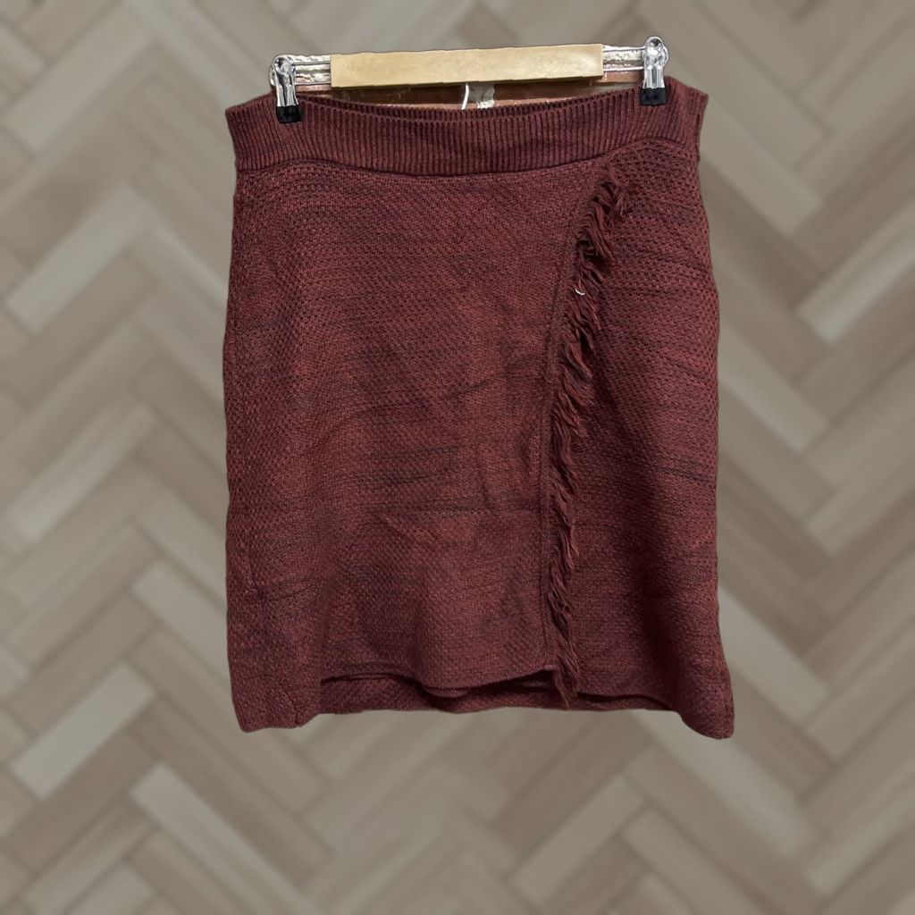Vintage Maeve by Anthropologie Skirt Womens Knit Red Size M Knee Length 26 Free From Holes Stains Size 32" / US 10 / IT 46 - 1 Thumbnail