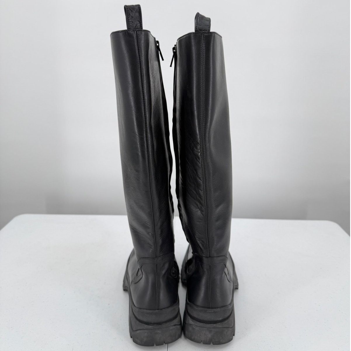 Staud Staud Bow Leather Black Tall Platform Boots Size 36.5 Size US 6.5 / IT 36.5 - 4 Thumbnail