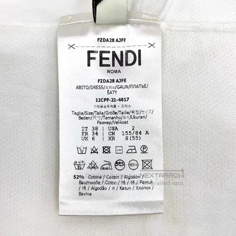 Fendi Fendi White Jacquard Full Print Cotton High Neck Long Slee Size XS / US 0-2 / IT 36-38 - 8 Thumbnail