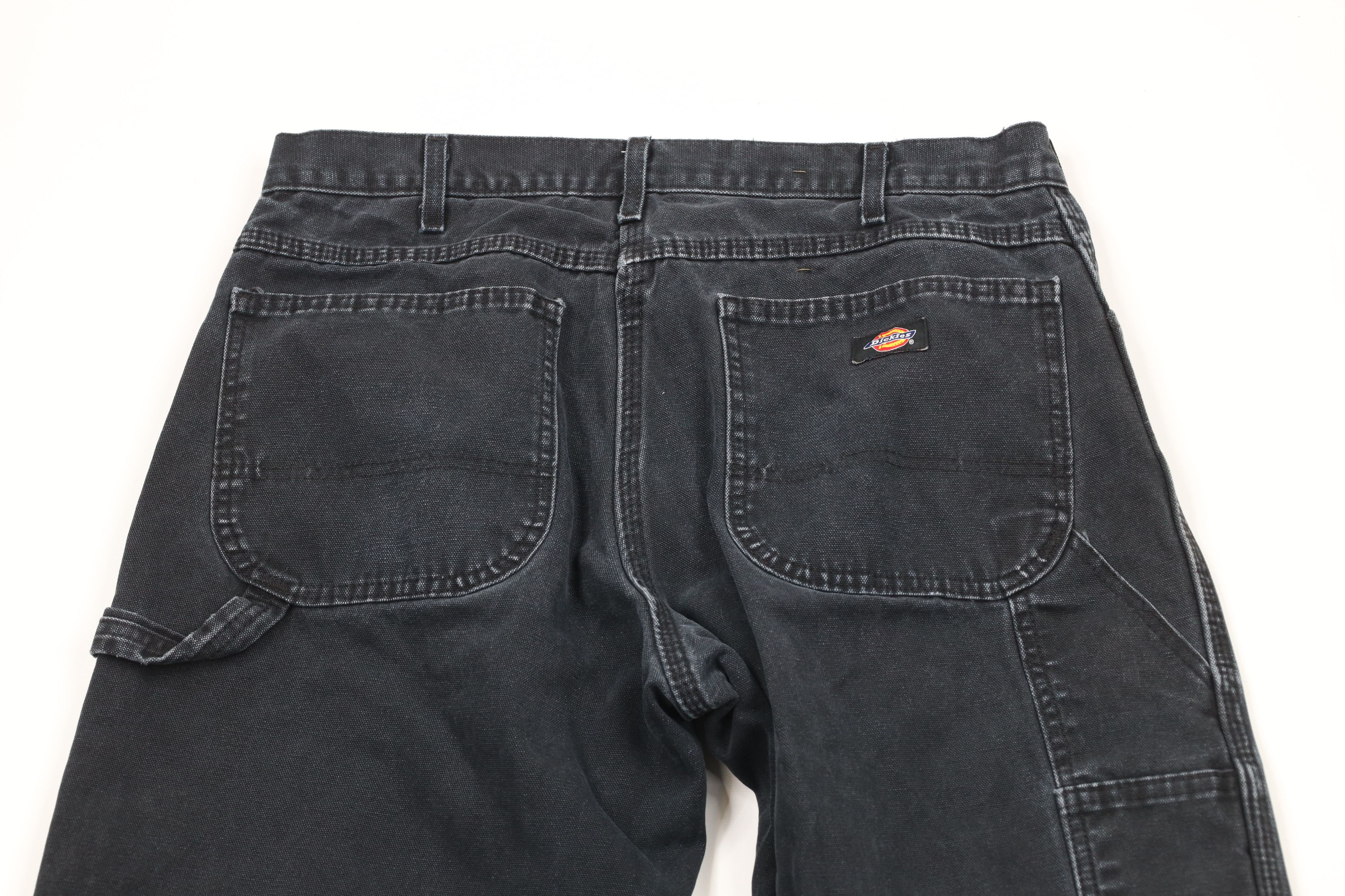 Dickies × Vintage Vintage Dickies Spell Wide Leg Canvas Dungaree Pants Black Size US 33 - 12 Thumbnail
