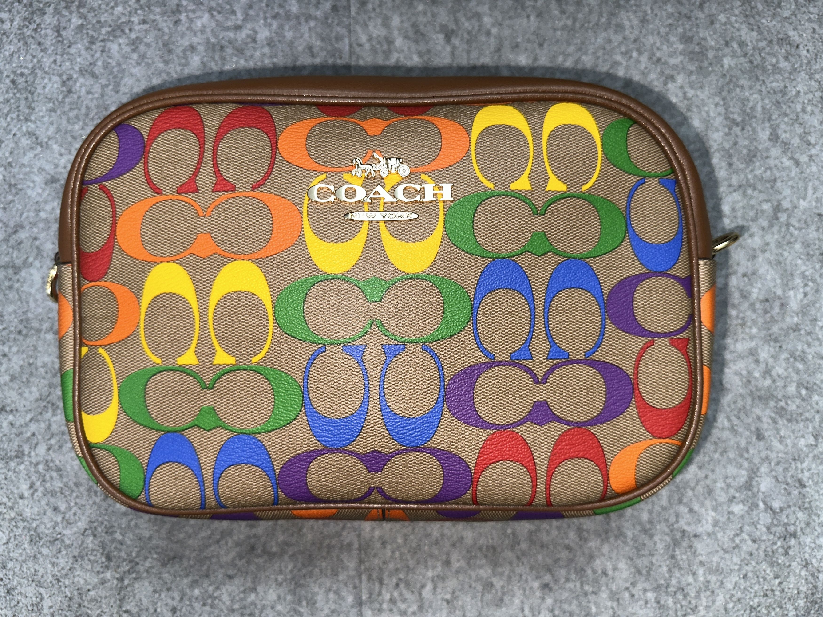 Coach Coach Jamie Camera Bag Crossbody in Rainbow Signature Canvas Size ONE SIZE - 2 Thumbnail