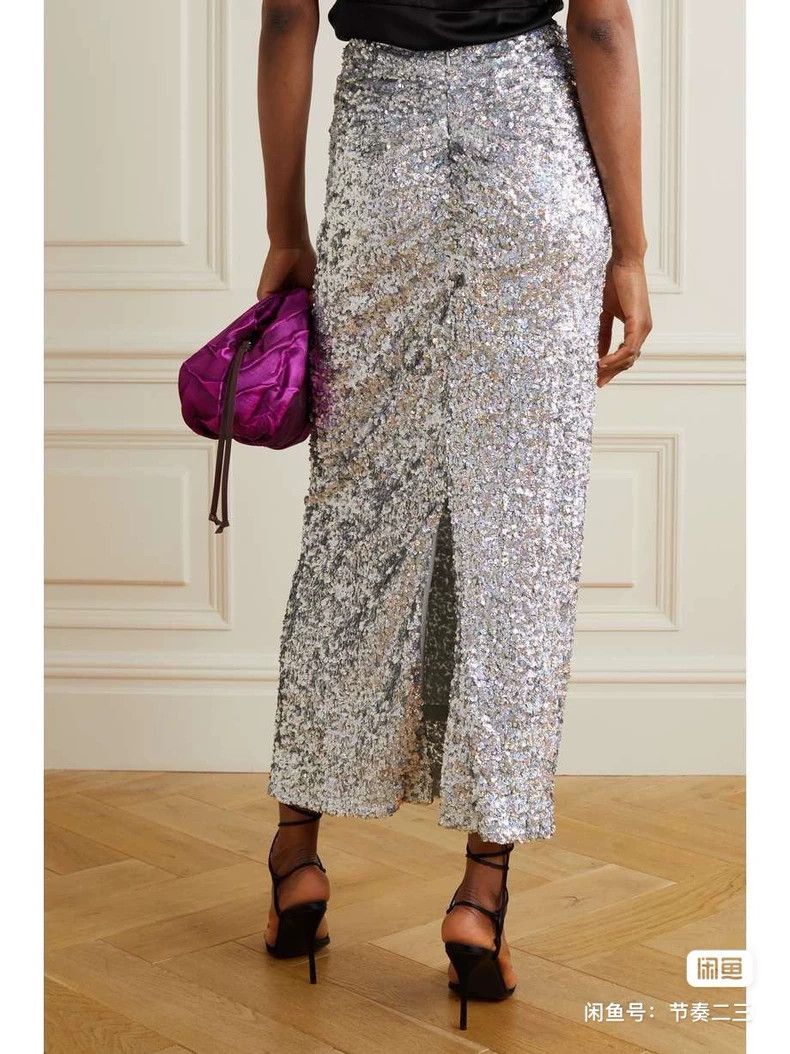 Dries Van Noten dries van noten Showy sequin wide-leg pants 2503-Nextarrow Size US 26 / EU 42 - 5 Thumbnail