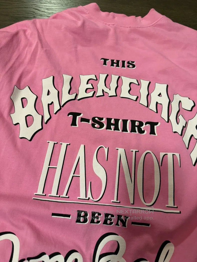 Balenciaga Balenciaga Pink Foamed Letter Short Sleeve T-Shirt, Size 1 Size US S / EU 44-46 / 1 - 3 Thumbnail