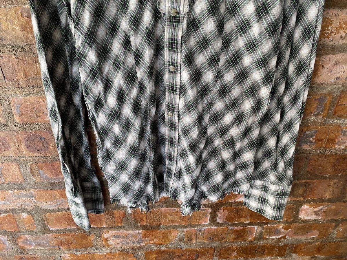 5351 POUR LES HOMMES 2000s Morgan Home Unfinished fringe shadow shirt Size US M / EU 48-50 / 2 - 4 Thumbnail
