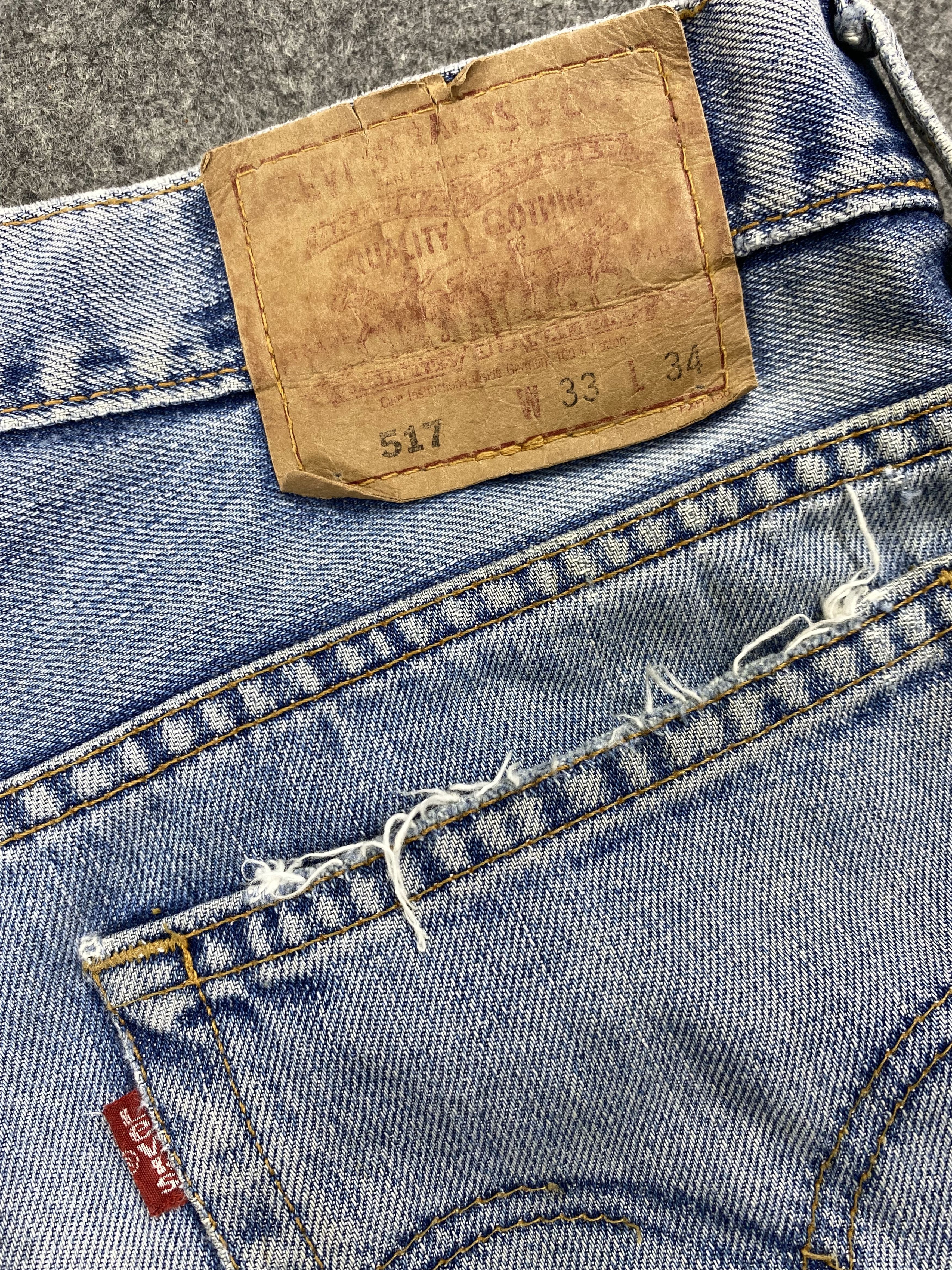If Six Was Nine Mid Blue Vintage Levi's 517 Flare 33x26 Denim -JN1208 Size US 33 - 9 Thumbnail