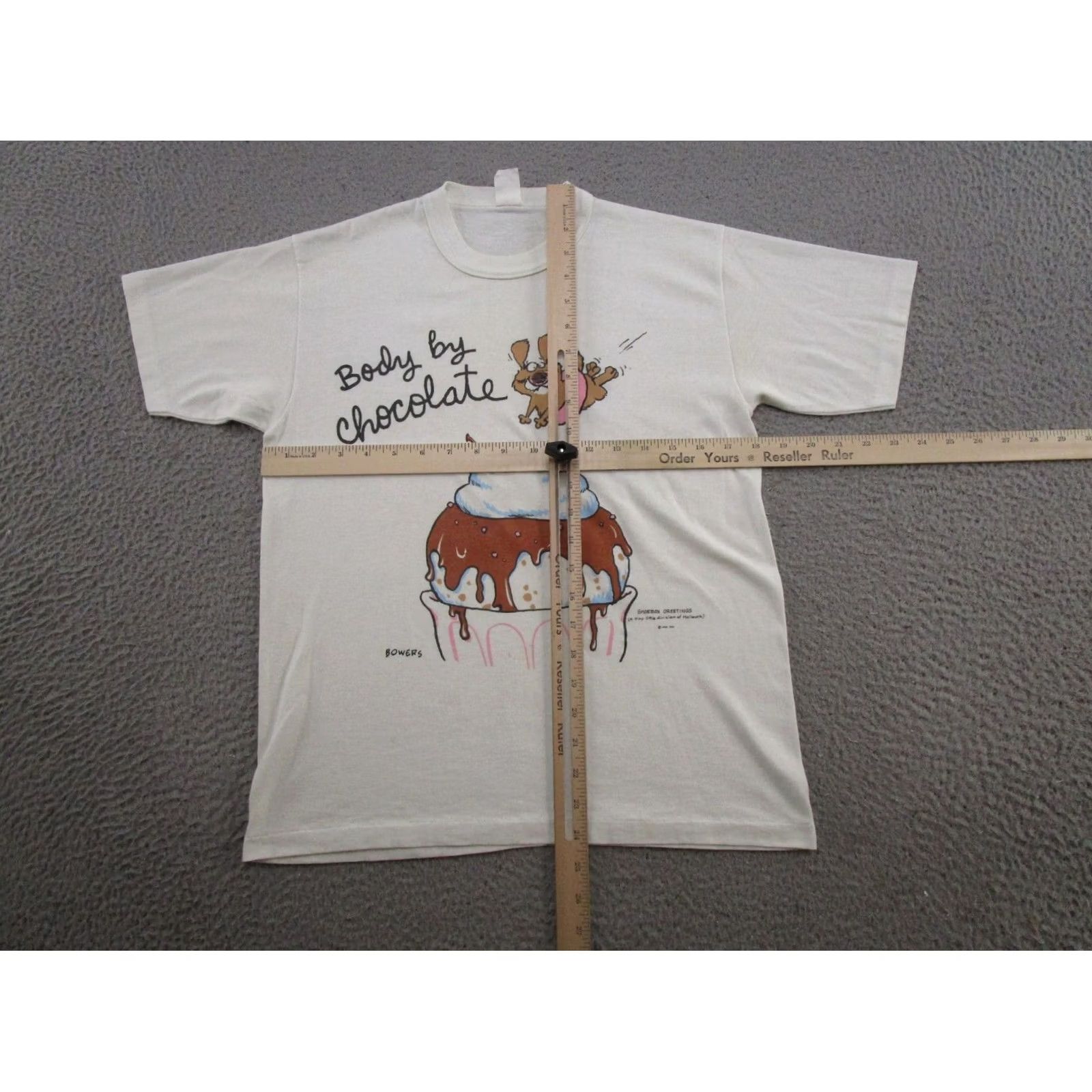 Vintage VINTAGE Hallmark T-Shirt Graphic Print Ice Cream Stitch SZ M White Men Short Sleeve Crew Neck 1990s Hallmark Greeting Card? Size US M / EU 48-50 / 2 - 6 Thumbnail