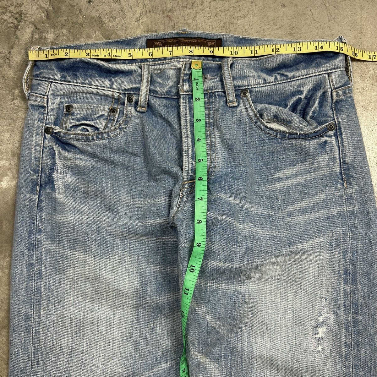 Japanese Brand genuine vintage g.o.a selvedge jeans Size US 30 / EU 46 - 20 Thumbnail