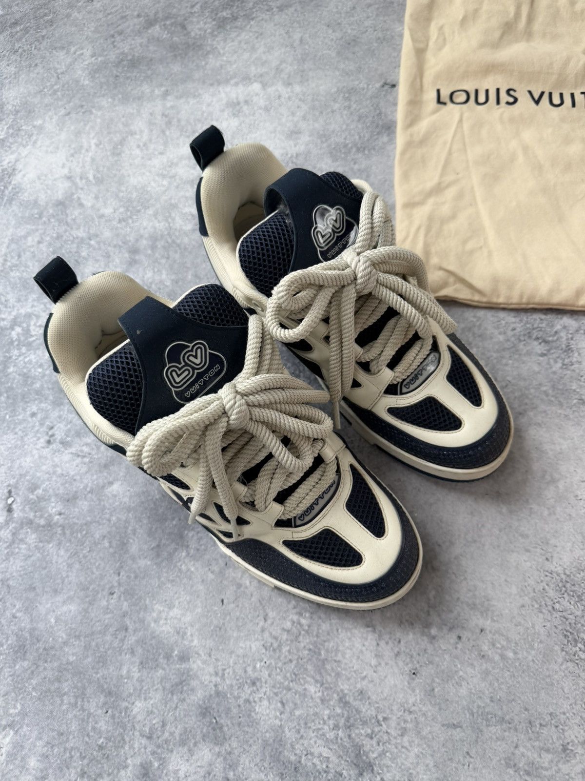 Louis Vuitton Louis Vuitton marine blue skate trainers Size US 7 / EU 40 - 3 Thumbnail