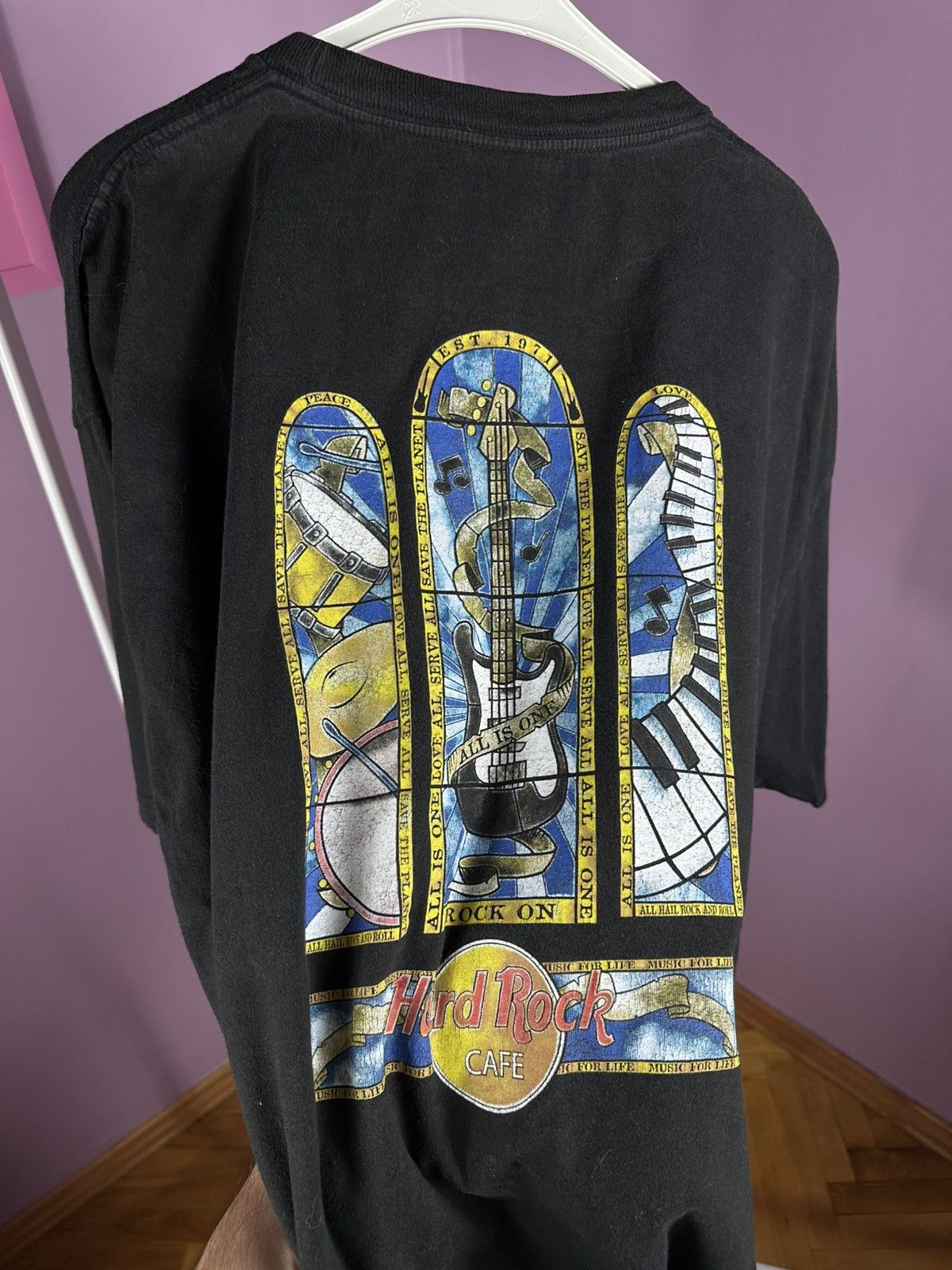 Hard Rock Cafe Hard Rock Cafe Rome Vintage 90s T Shirt Promo Distressed Size US XXL / EU 58 / 5 - 16 Thumbnail