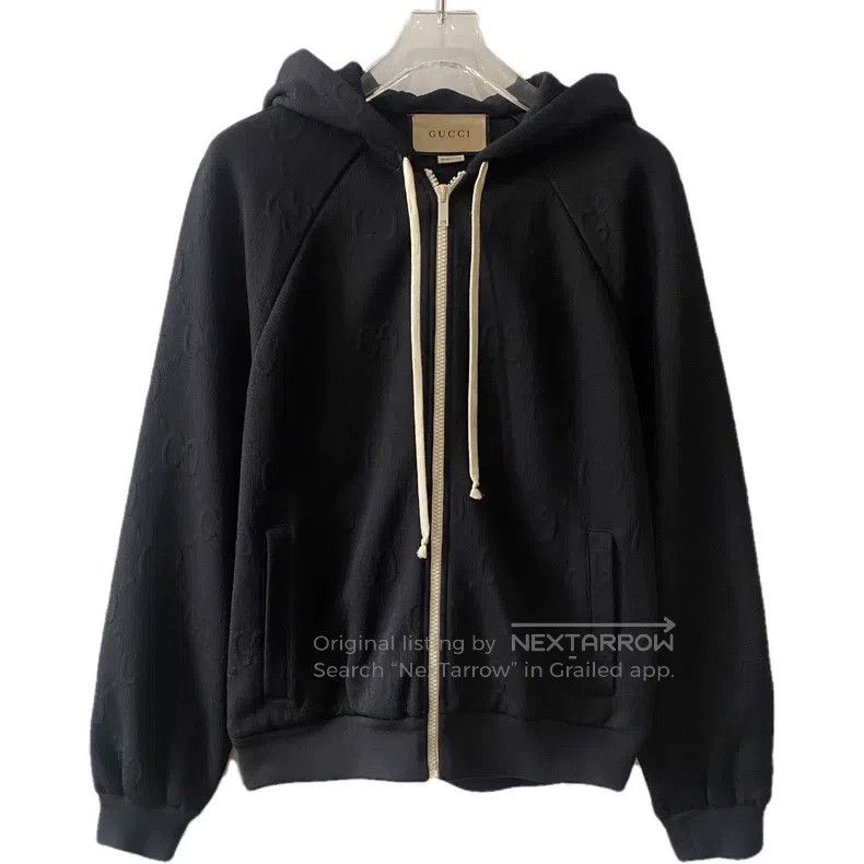 Gucci Gucci Black logo dark pattern full print hooded drawstring Size US XS / EU 42 / 0 - 1 Thumbnail