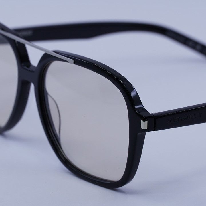 Saint Laurent Paris Saint Laurent SL545 001 Sunglasses Black Aviator Frame Size ONE SIZE - 9 Thumbnail