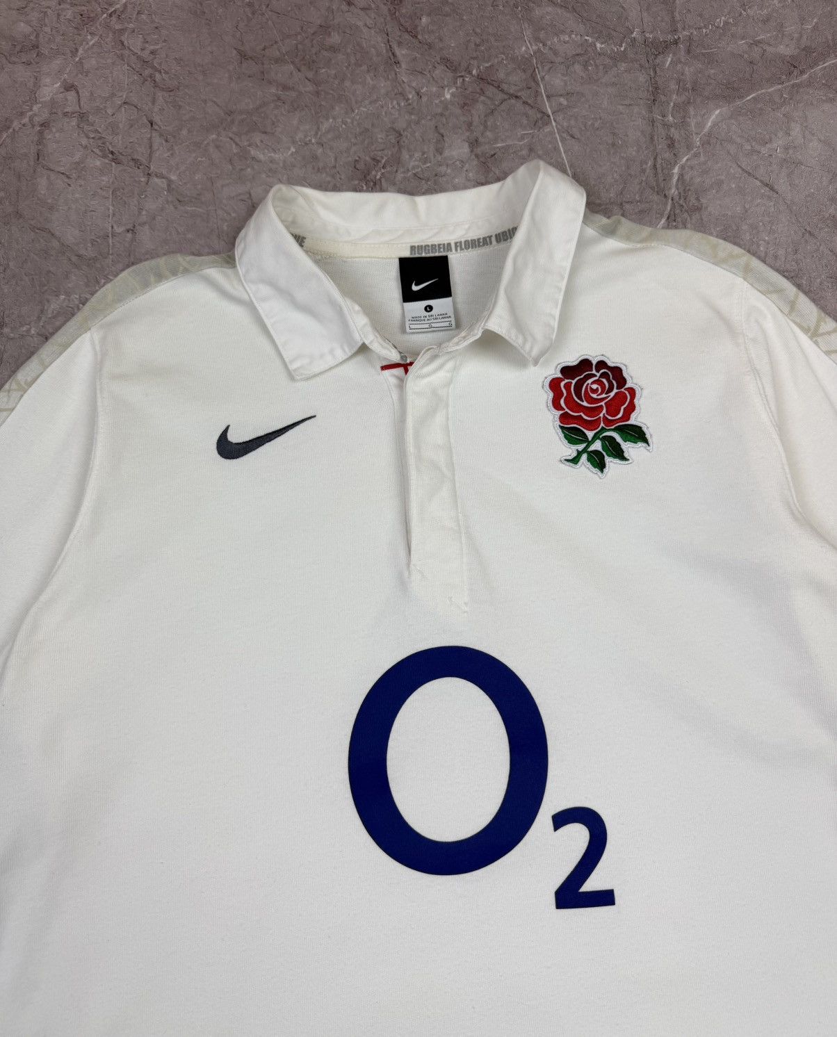 Nike VINTAGE NIKE MEN'S RUGBY ENGLAND LONG SLEEVE HOME SHIRT JERS Size US L / EU 52-54 / 3 - 6 Thumbnail