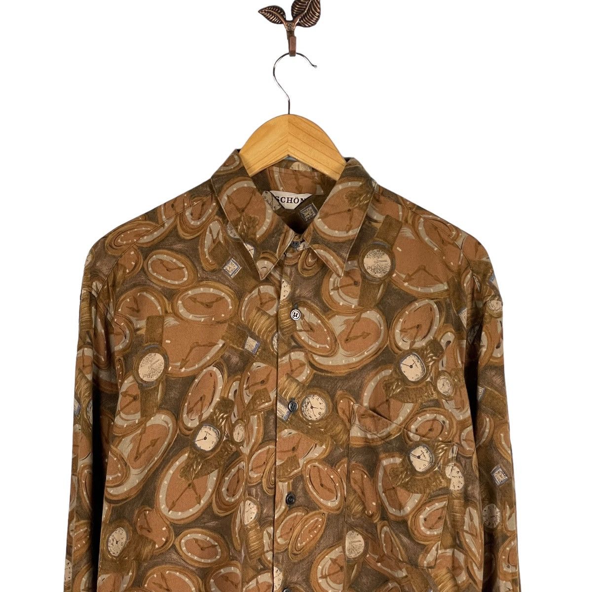 Mila Schon Vintage Schon AOP Clocks Long Sleeve Shirt Size US M / EU 48-50 / 2 - 3 Thumbnail