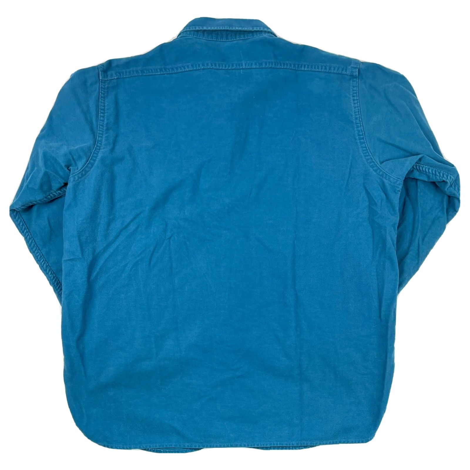 Vintage VINTAGE Woolrich Shirt Chamois Flannel Button-Up Outdoor Guide USA XL Blue Men’s Button-Down Collared Long Sleeve Size US XL / EU 56 / 4 - 3 Thumbnail