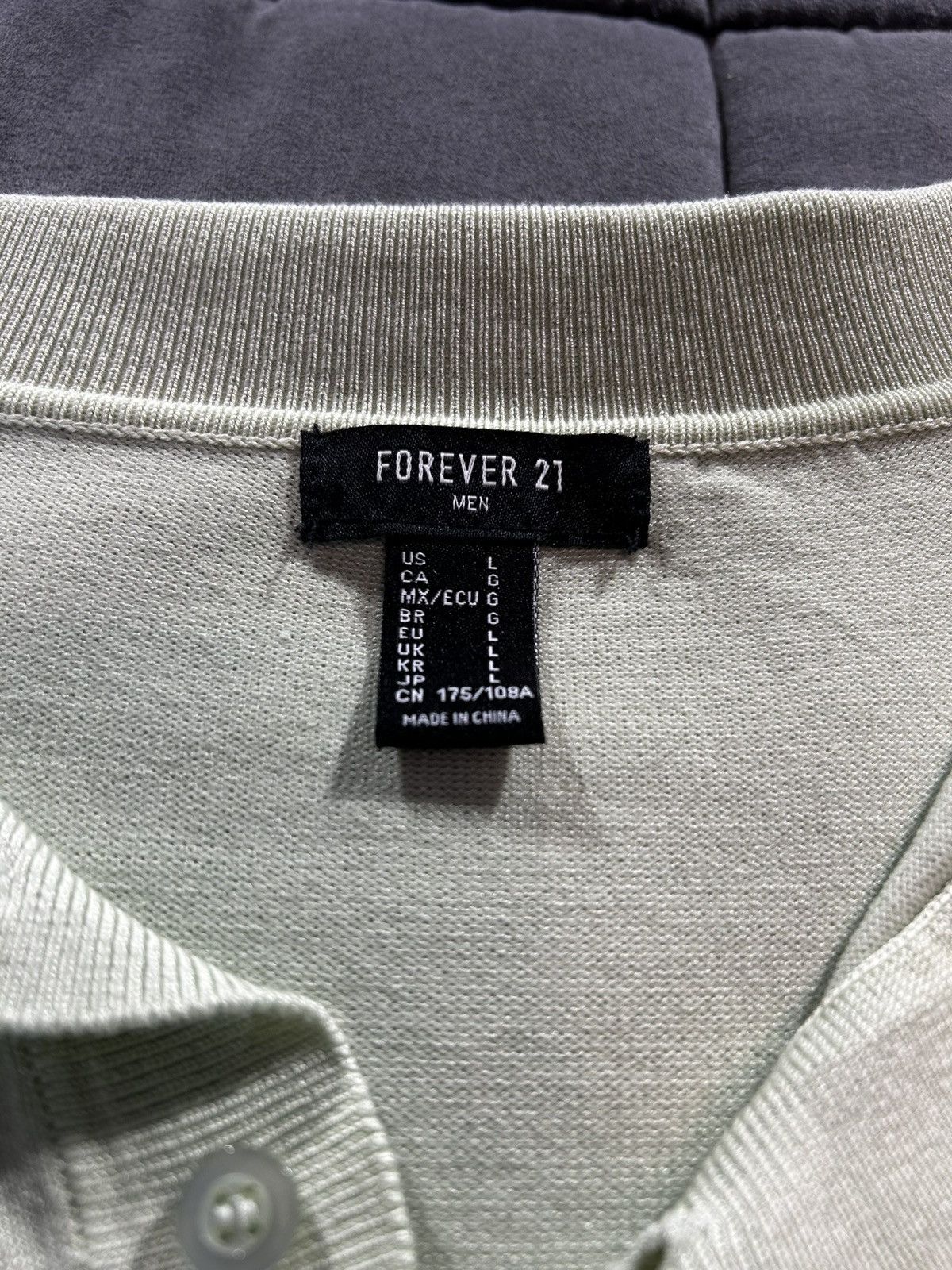 Forever 21 Forever 21 green knit polo shirt Size US L / EU 52-54 / 3 - 4 Thumbnail